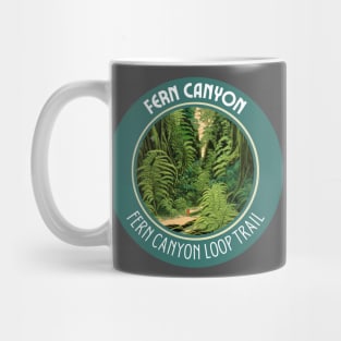 Green Fern Canyon Hike Trail Camping and Hiking Lovers Mug